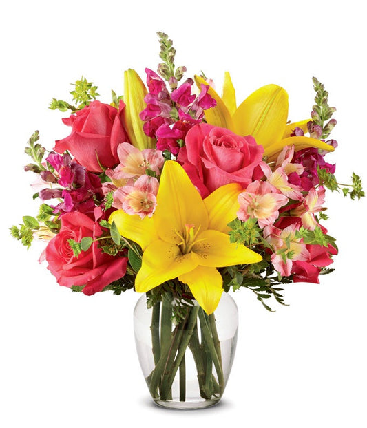 Pink and Yellow Delight — bridal bouquets
