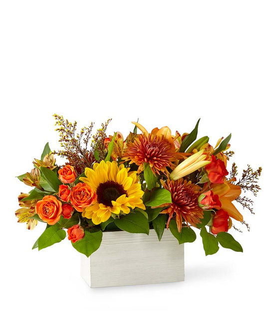 Golden Sunflower Basket — flowers in flower shop