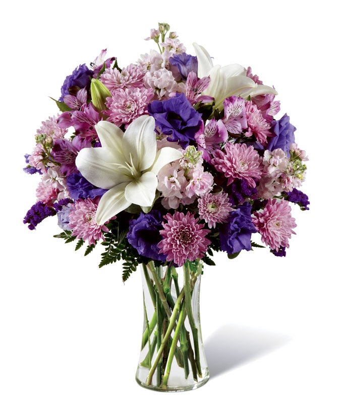 Shades of Purple Bouquet — funeral arrangement flowers