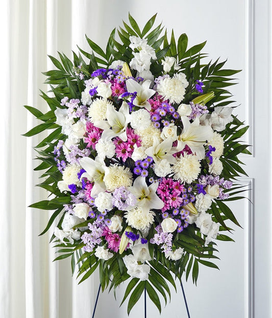 Lavender & White Standing Spray — order flowers on line