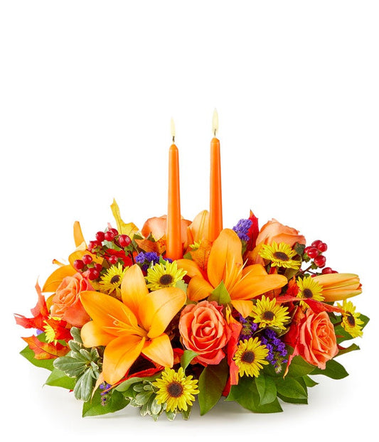 Fall Harvest Centerpiece — flowers for a funeral