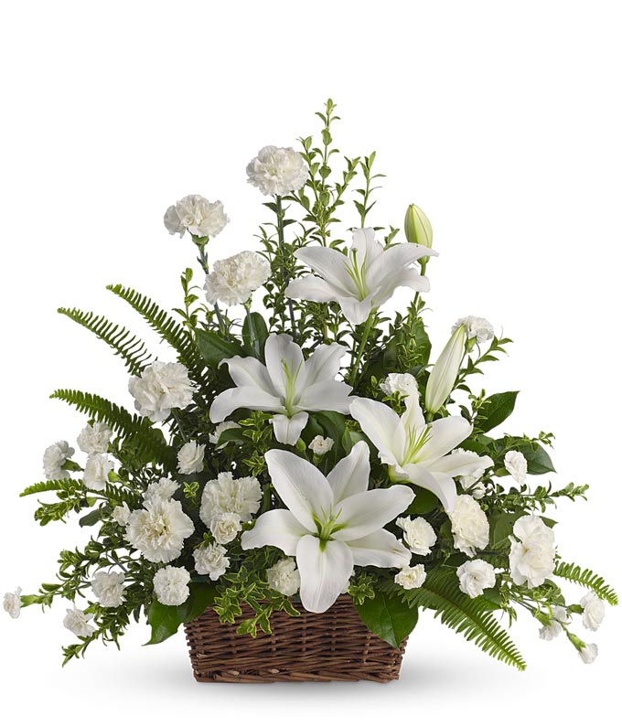 Lily Garden Memorial Arrangement — order flowers online