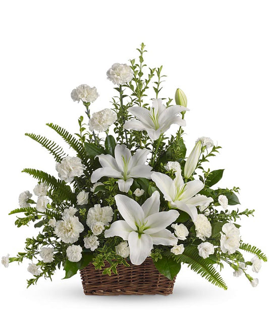 Lily Garden Memorial Arrangement — order flowers online