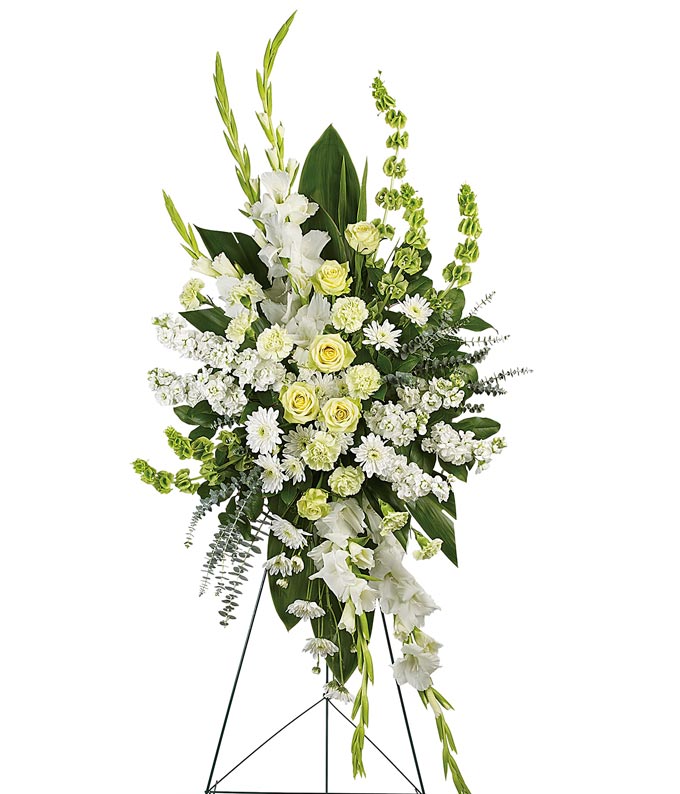 Serene Meadow Standing Spray — valentines flower delivery