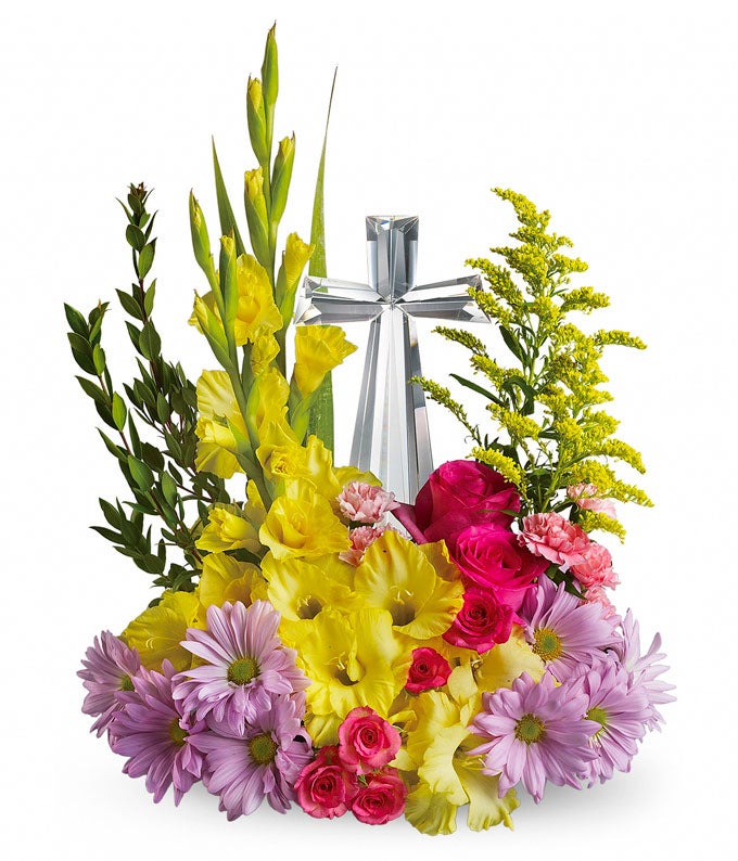 Crystal Cross Bouquet — florist near me