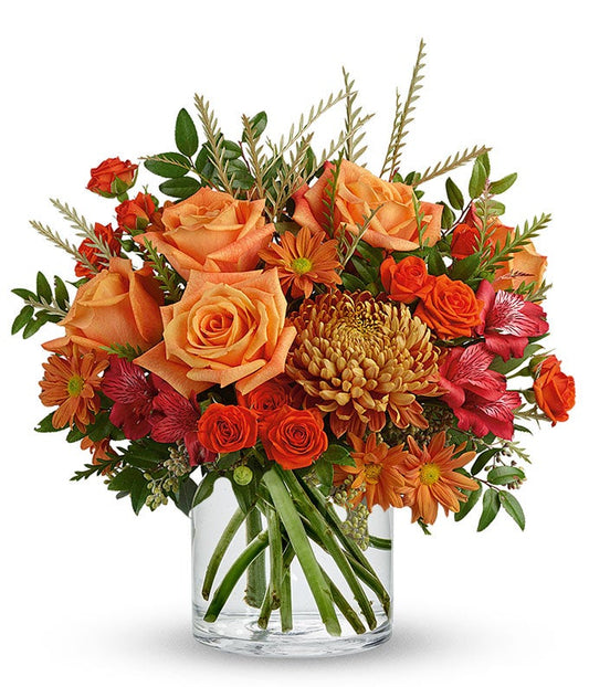 Warm Sunburst Rose Bouquet — mother's day flowers