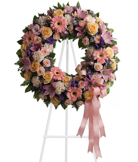 Graceful Wreath — red roses bouquet