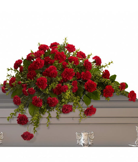 Ruby Reflections Casket Spray — send flowers to someone