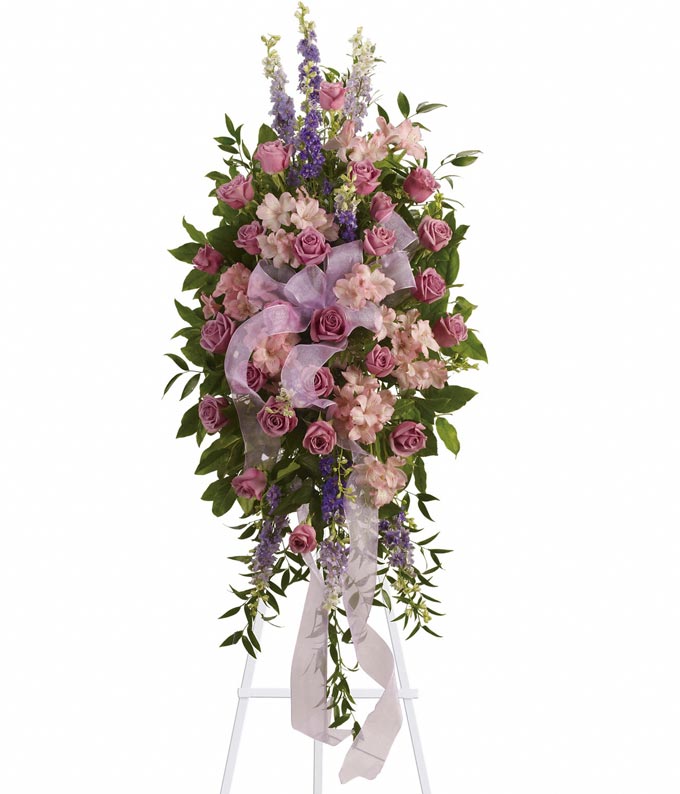 Everlasting Lavender Standing Spray — flower shop near me