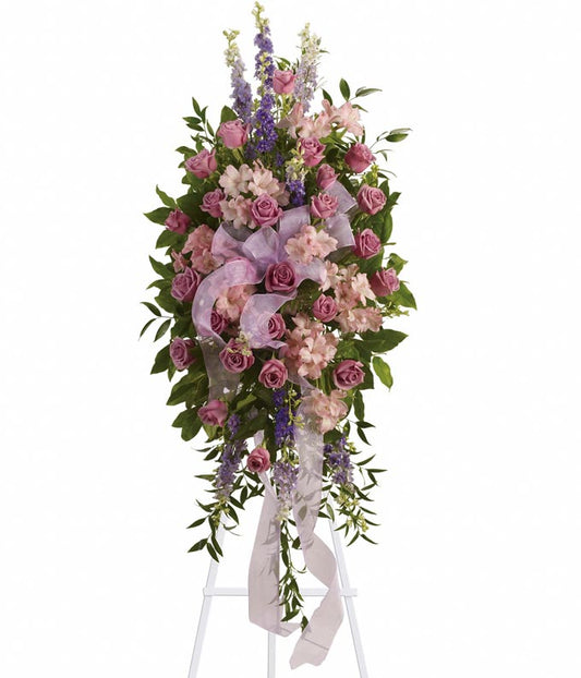 Everlasting Lavender Standing Spray — flower shop near me