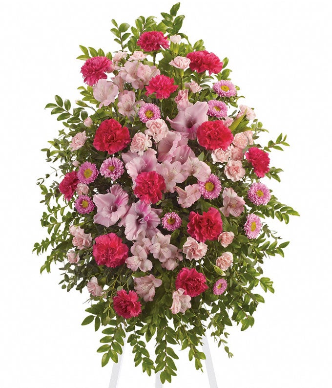 Pink Tribute Spray — affordable flower delivery