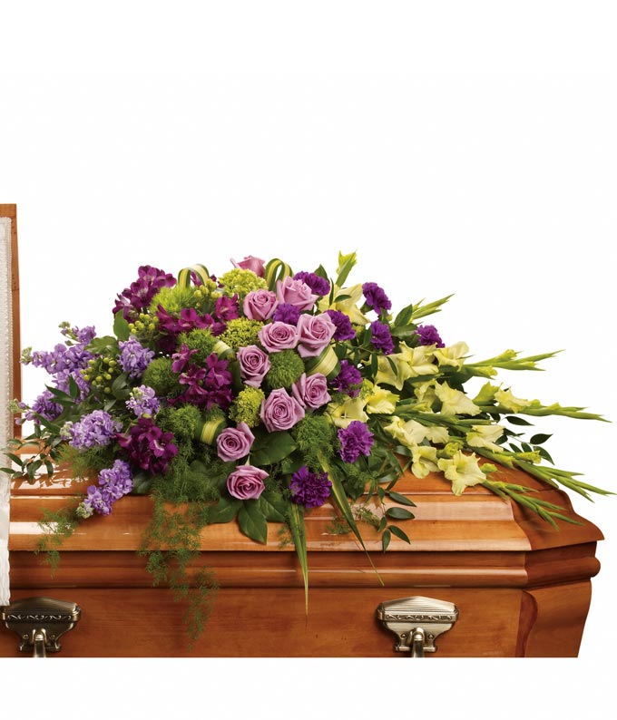 Meadow of Memories Casket Spray — valentine's day flower delivery