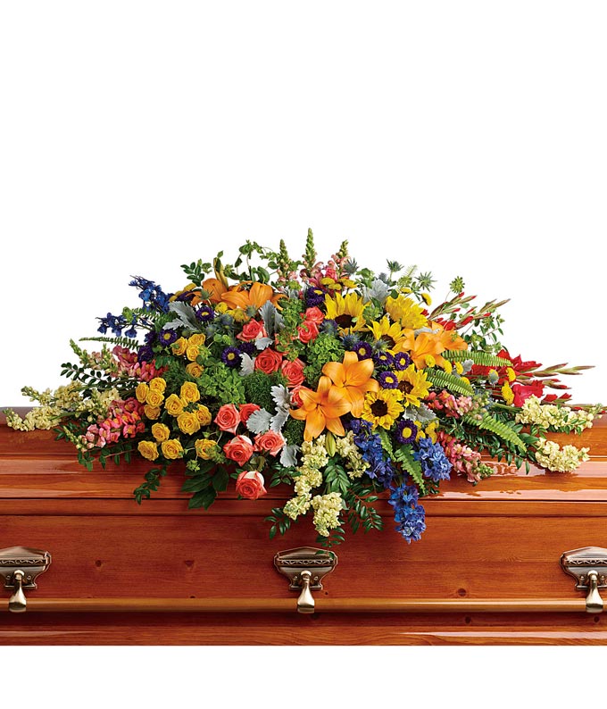 Garden of Love Casket Spray — same day bouquet delivery