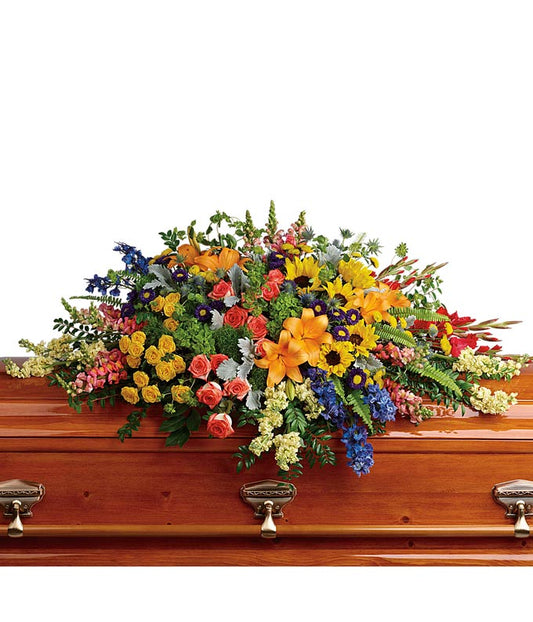 Garden of Love Casket Spray — same day bouquet delivery