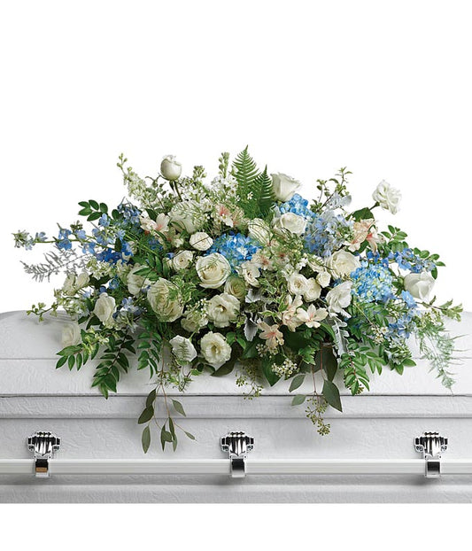 Blue Reflections Casket Spray — flower store near me