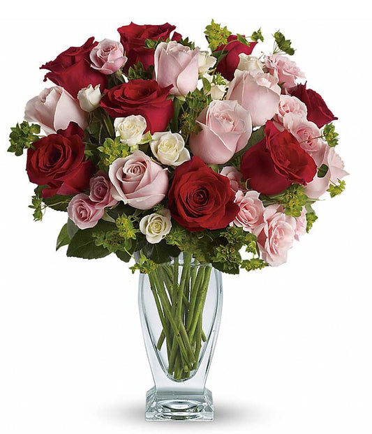 Cupid's Arrangement with Red Roses — flowers arrangements