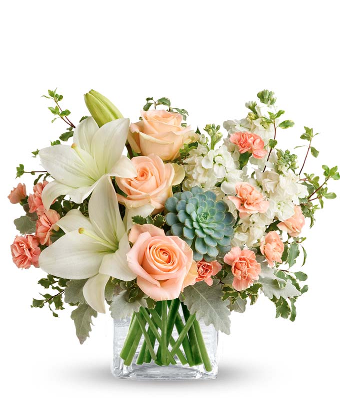Southern Peach Bouquet — valentine's day roses delivery